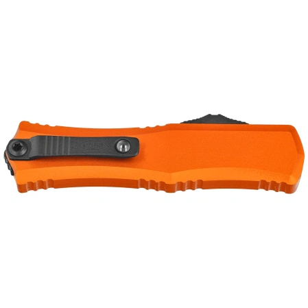 Microtech Hera II Mini D/E OTF Knife Orange Aluminum, Black M390MK by Tony and Sean Marfione (1702M-1OR)
