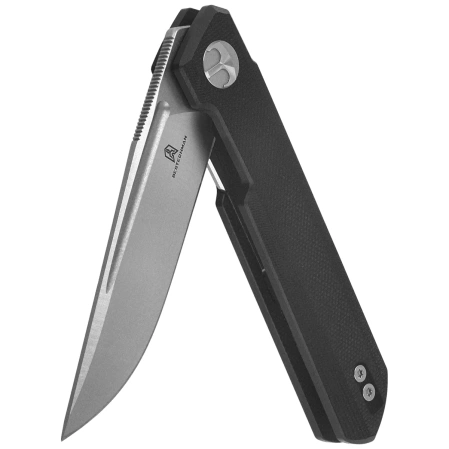 Bestechman Mini Dundee Knife Black G10, Stonewashed / Satin D2 by Ostap Hel (BMK03A)
