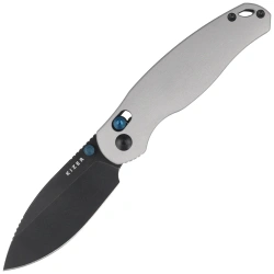 Kizer Phoca CD Knife Light Gray Aluminum, Black Stonewashed 14C28N (V3781CDA2)