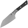 Microtech Santoku 4.2'' Kitchen Knife Titanium  Bolster/Black G10, Stonewashed M390MK (3300B-10BK)