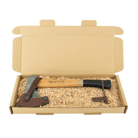 Adler Rheinland Hatchet Brown/Black Hickory Wood, C60 Carbon Steel (201.0H060A013)