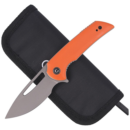 CIVIVI Knife Odium Orange G10, Stonewashed by Ferrum Forge Knife Works (C2010B)