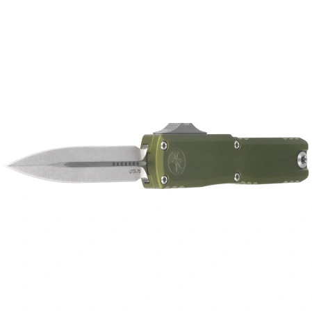 Microtech UTX-70 Gen IV D/E OTF Knife OD Green Aluminum, Stonewashed M390MK by Tony Marfione (11474-10OD)
