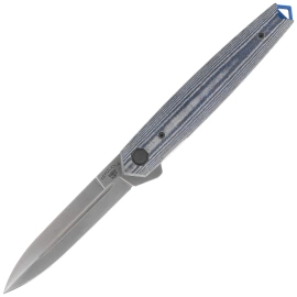 Fox Pacifico Knife Denim Micarta, Stonewashed MagnaCut by Bob Terzuola (FX-ATC-OG02 MD)