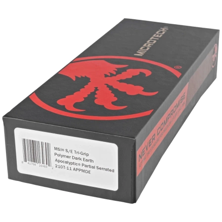 Microtech MSI S/E Ram-Lok Dark Earth Tri-Grip Polymer, Apocalyptic P/S M390MK by Tony Marfione (210T-11APPMDE)