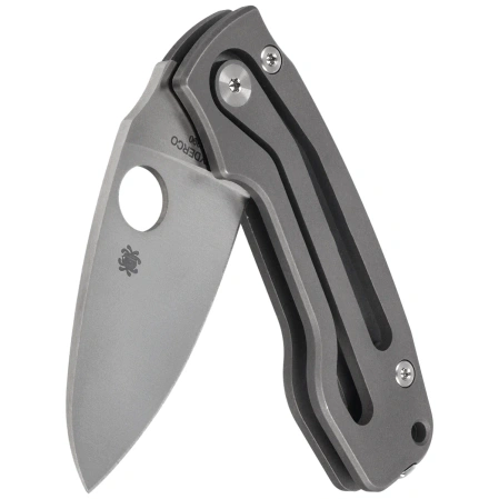 Nóż składany Spyderco Pits 2 Slipit Gray Titanium, Satin M390 by Mike Read (C269TIP)