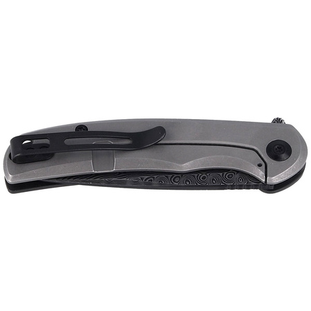 CIVIVI NOx Marble Carbon Fiber Black/Gray, Black Damascus (C2110DS-1)