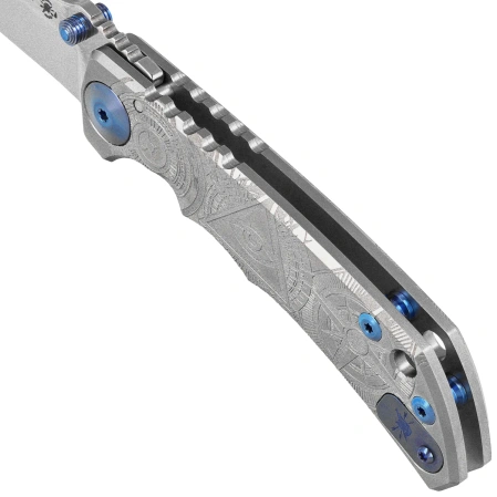 Spartan Blades Harsey Folder ''Oculus'' Titanium, Stonewashed MagnaCut