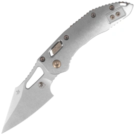Microtech M-Stitch Ram-Lok S/E Marfione Select Knife Slab Side Titanium, Flamed HW, Stonewashed M390MK by Borka Blades and Tony Marfione (169MRL-10MS4)