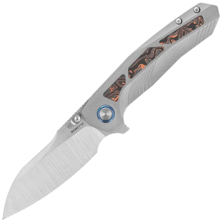 Remette Kestrel Knife Gray Titanium/Copper Foil Carbon Fiber, Satin CPM S35VN (RTPO-C)