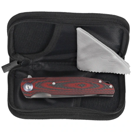 Nóż składany Bestech Ascot Red Carbon Fiber/G10, Satin D2 (BG19F)