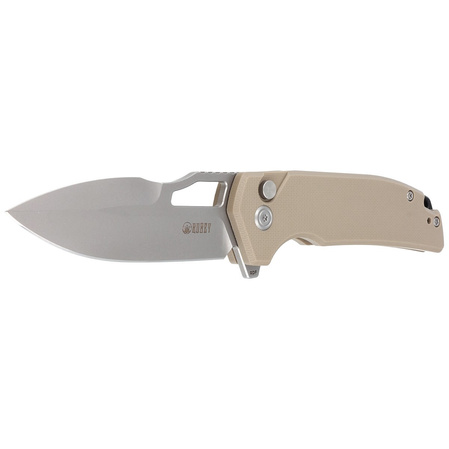 Kubey Knife RDF Tan G10, Bead Blasted AUS-10 by HYDRA Design (KU316D)