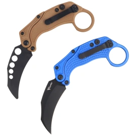 Reate EXO-K Gravity Karambit Knife Blue Aluminium, Black PVD N690 (EXO-K BLU.PVD)
