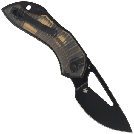 Nóż składany Bestechman Triassic Clear Ultem, Black PVD 14C28N by Denis Simonutti (BMK17E)