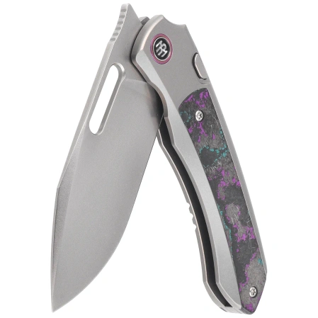 Remette Orca Knife Gray Titanium/Jazzy CamoCarbon, Pearlescent M390 (ORCAJY)