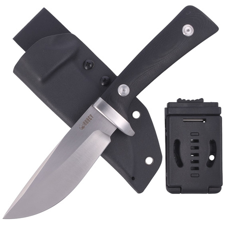 Kubey Knife Classical Full Tang, Black G10, Satin D2 (KU160B)