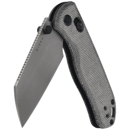 Nóż składany Kizer Drop Bear 2 Black Micarta, Satin Nitro-V by Azo (V3619.2KS1)