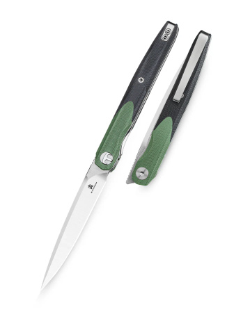 Bestechman Lanza OD Green/Black G10, Satin/Stonewashed 14C28N by Grzegorz Grabarski (BMK14C)