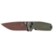 Nóż składany Bestechman Velix OD Green G10, Gold PVD 14C28N Steel by Ostap Hel (BMK07G)