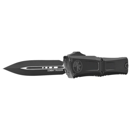 Nóż automatyczny OTF Microtech Combat Troodon Gen III D/E Black Aluminium, Tactical M390MK by Tony Marfione (1142-1T)