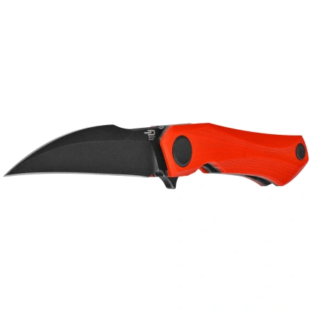Bestech Ivy Red G10, Black Stonewashed 14C28N by Ostap Hel (BG59D)