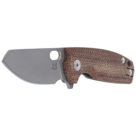 Fox Baby Core Natural Micarta Knife, Stonewashed M390 by Jesper Voxnæs (FX-608 MC)