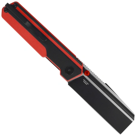 Bestech Tardis Black/Red G10, Black DLC/Satin D2 by Ostap Hel Knife (BG54E)
