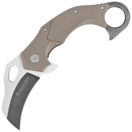 Maserin Karambit 42013/G10M Knife Brown G10, Stonewashed 420