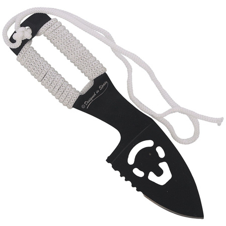 Nóż na szyję Martinez Albainox Skull Neck Knife White Wrapped, Black (32450)