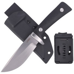 Kubey Knife Classical Full Tang, Black G10, Satin D2 (KU160B)