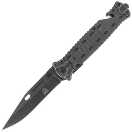 Nóż składany ratowniczy Puma TEC Green G10, Stonewashed 420 (342013)