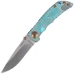 Spartan Blades Harsey Folder 3.25 Plague Doctor Green Titanium, Stonewashed MagnaCut by William W. Harsey (SF10 Custom Plague GRN)