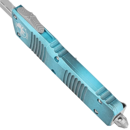 Microtech Combat Troodon D/E Weathered Turquoise Aluminium, Apocalyptic M390 by Tony Marfione OTF automatic knife (142-10APWTQ)