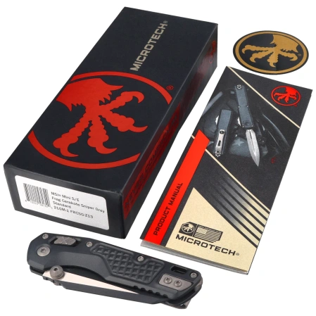 Nóż składany Microtech MSI Mini Ram-Lok S/E Ceracote Sniper Gray Frag Aluminium, Ceracote Sniper Gray M390MK by Tony Marfione (210M-1FRCSG-Z13)