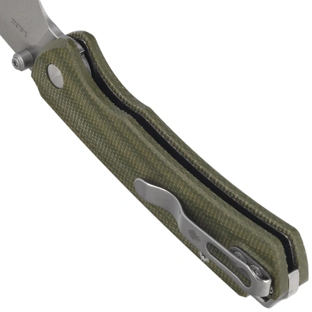 Kizer T1 BD Knife Olive Green Micarta, Satin Nitro-V by Uli Hennicke (V3490.2BA1)