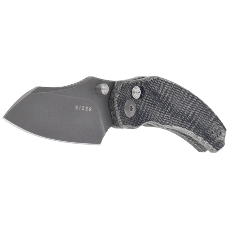 Nóż składany Kizer Mini Bulldog Black Micarta, Gray Stonewashed Nitro-V by O.SHO (V3672SA2)