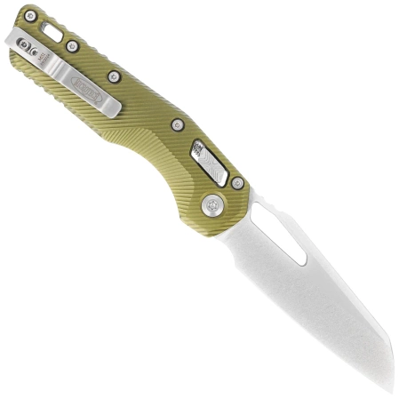 Microtech MSI S/E Knife OD Green Fluted Aluminum, Stonewashed M390MK by Tony Marfione (210-10FLOD)