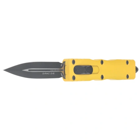Microtech Dirac D/E OTF Knife Yellow Aluminium, Black M390MK by Tony Marfione (225-1YW)