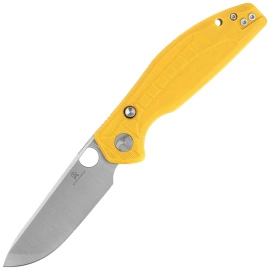 Bestechman Angry Owl Knife Yellow G10, Satin/Stonewashed D2 by Keanu Alfaro (BMK12A-1)