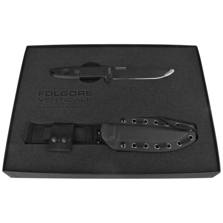 Nóż Extrema Ratio Folgore Verticale LE No 27/300 Black Forprene, Black M390 (04.1000.0202/M3/BLK/BLK)