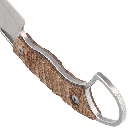Nóż Kizer Little Rhino Brown Burlap Micarta, Stonewashed AEB-L by Giedymin Kapuscinski (1065A4)