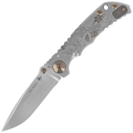 Spartan Blades Harsey Folder ''Koi Fish'' Titanium, Stonewashed MagnaCut