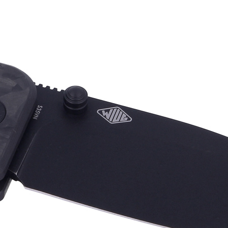 Nóż składany WE Knife Banter Marble Carbon Fiber, Black Stonewashed CPM S35VN by Ben Petersen (2004H)