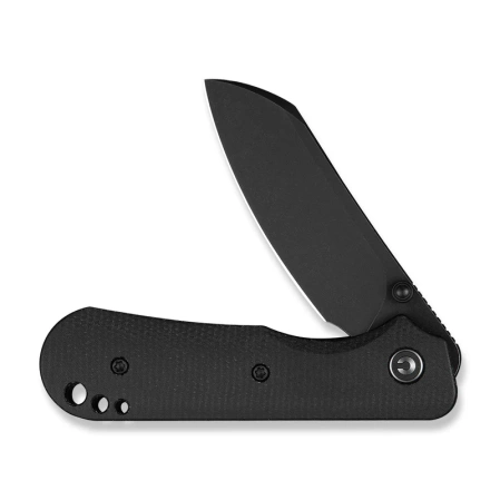 Civivi Crabby Knife Black Canvas Micarta, Black Stonewashed 14C28N by Ken Onion Jr. (C24055-3)