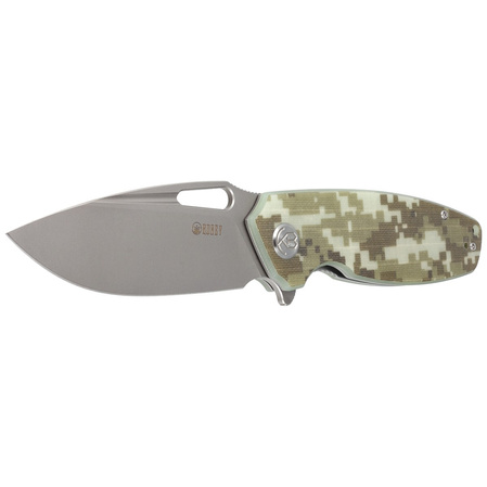 Nóż składany Kubey Tityus Camo G10, Bead Blasted D2 (KU322K)
