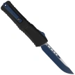 Microtech Combat Troodon Gen III S/E OTF Knife Black Aluminum, Navy Blue M390MK by Tony Marfione (1143-1NASK)