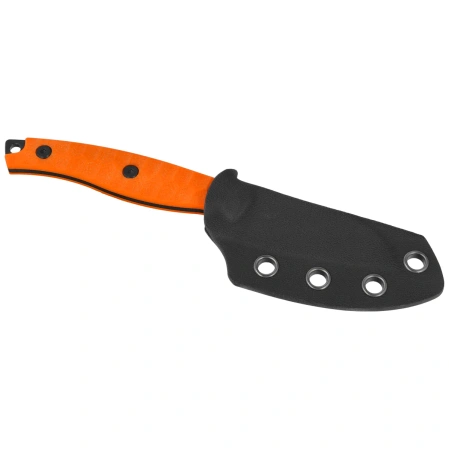 Bestech Heidiblacksmith#3 Sheepsfoot Knife Orange G10, Black PVD 14C28N by Heidi (BFK07B)