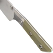 Microtech Santoku 6'' Kitchen Knife Titanium Bolster/OD Green G10, Stonewashed M390MK (3200B-10OD)