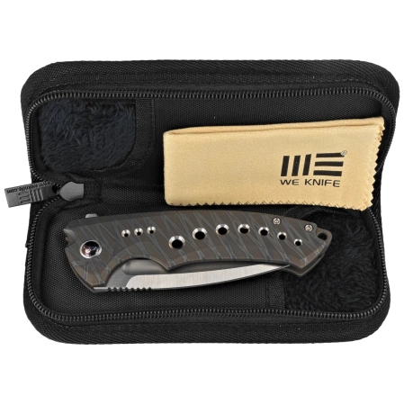 WE Knife Nexusia LE No ???/150 Tiger Stripe Titanium, Satin CPM 20CV (WE22044-3)