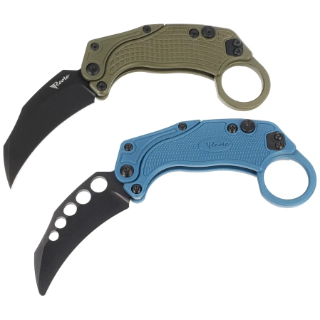 Nóż grwiatacyjny Reate EXO-K Gravity Karambit Green Aluminium, Black PVD N690